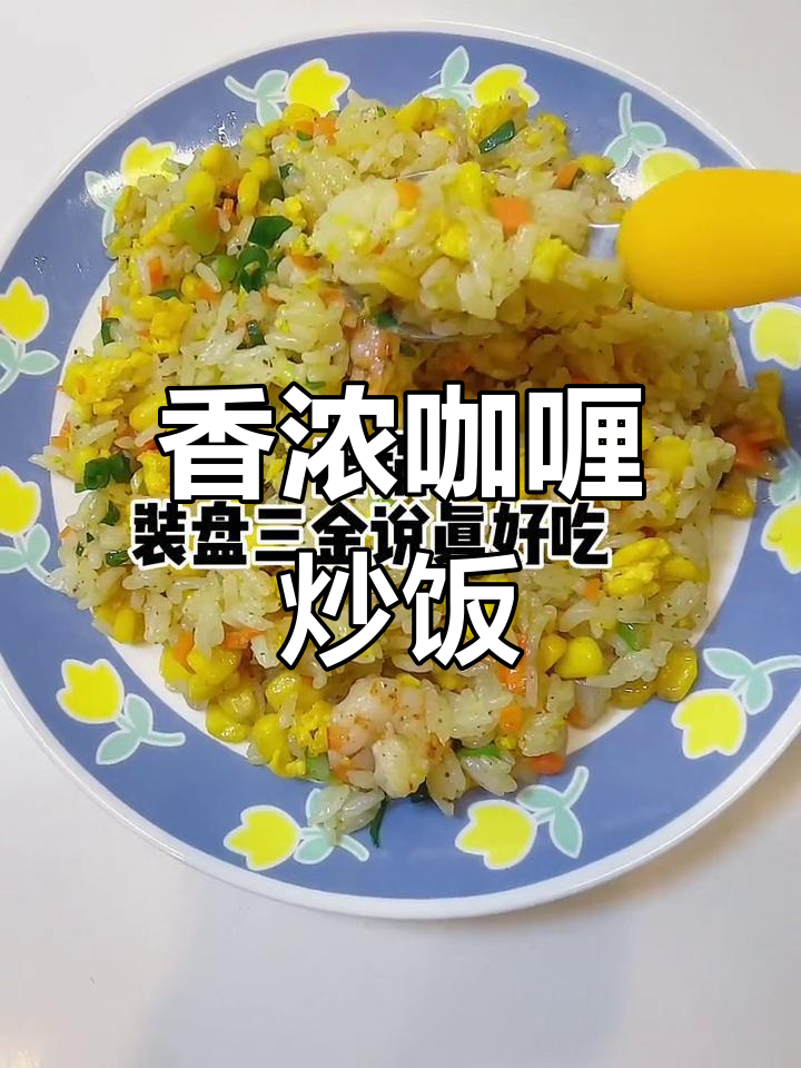 咖喱酱炒饭,大人小孩都爱吃!三金也特别爱