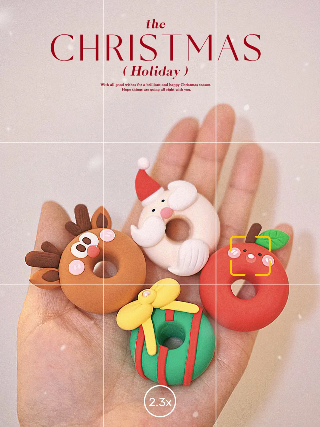 超轻粘土|圣诞甜甜圈教程来啦