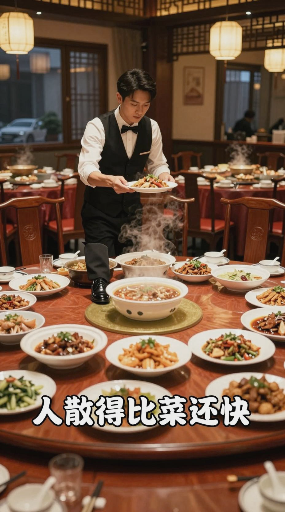 宁波聚餐，人散菜未动