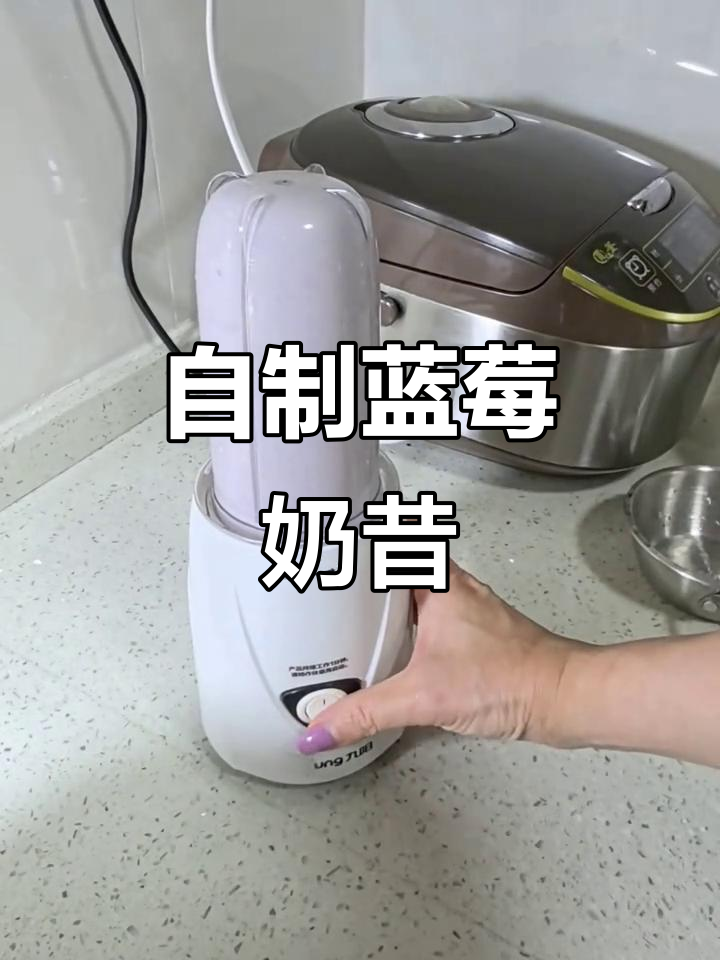 在家轻松做蓝莓奶昔,夏日清凉必备!