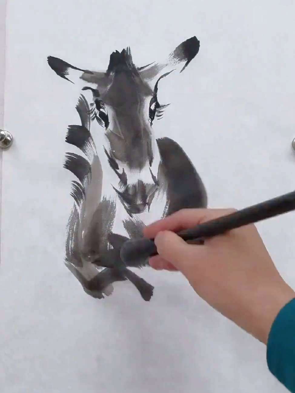 画家李毅 毛驴 写意画 驴