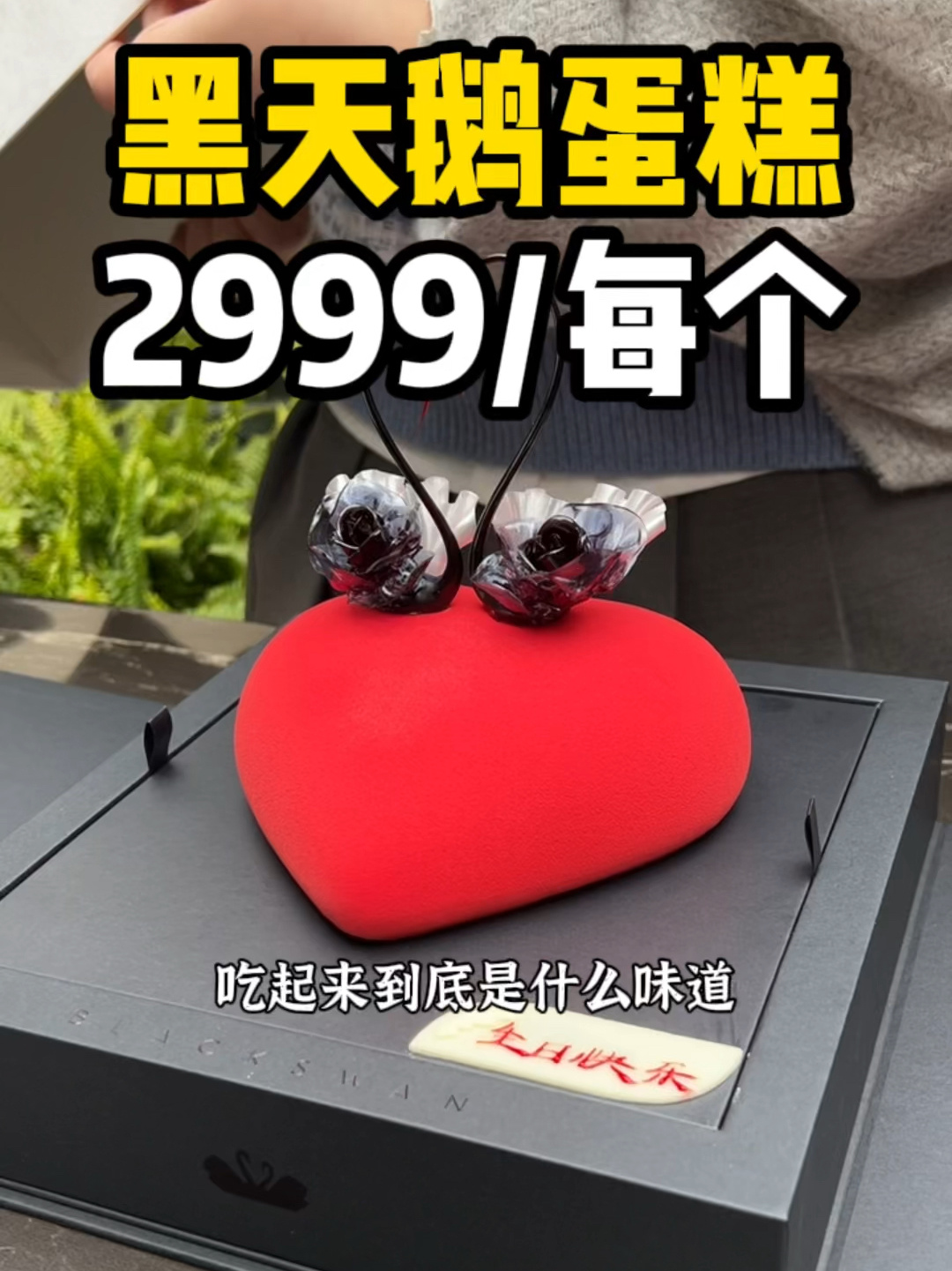一刀300块,价值2999的黑天鹅蛋糕!