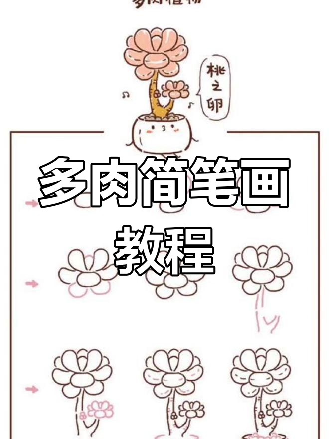 轻松学画多肉植物,简单又可爱