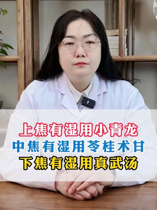 上焦有湿用小青龙,中焦有湿用苓桂术甘,下焦有湿用真武汤