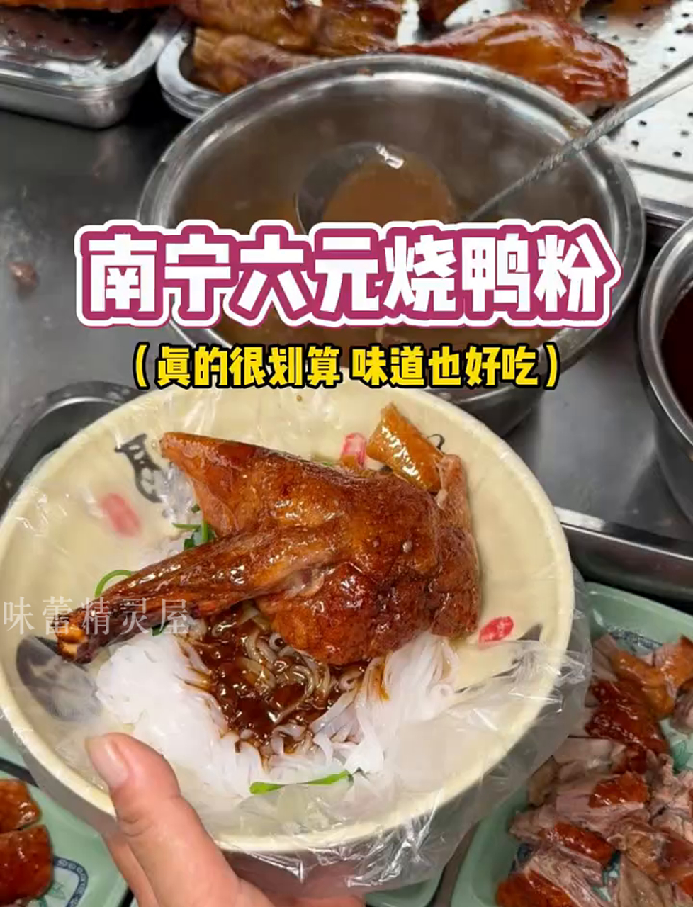 南宁街头6块的烧鸭粉,搭上前腿肉,香得不得了!