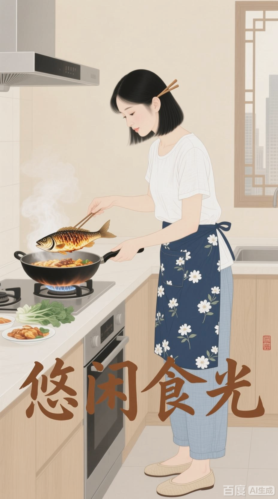 独居女孩的周末：烤鱼香里画山水，治愈感爆棚！