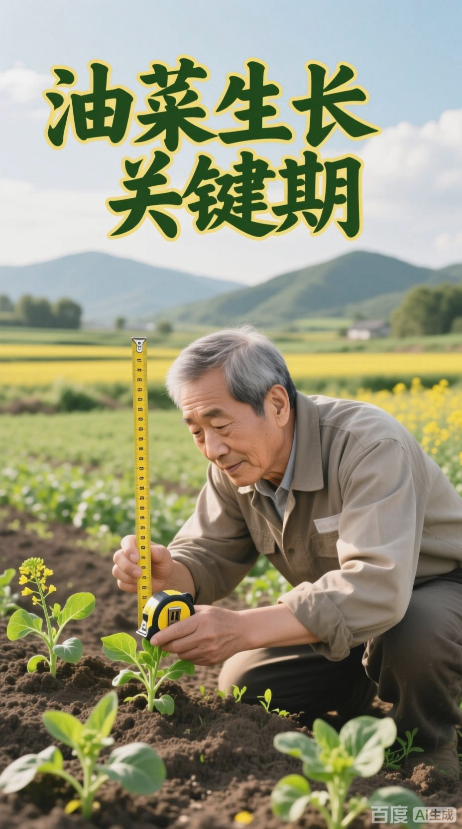 油菜生长关键期测量