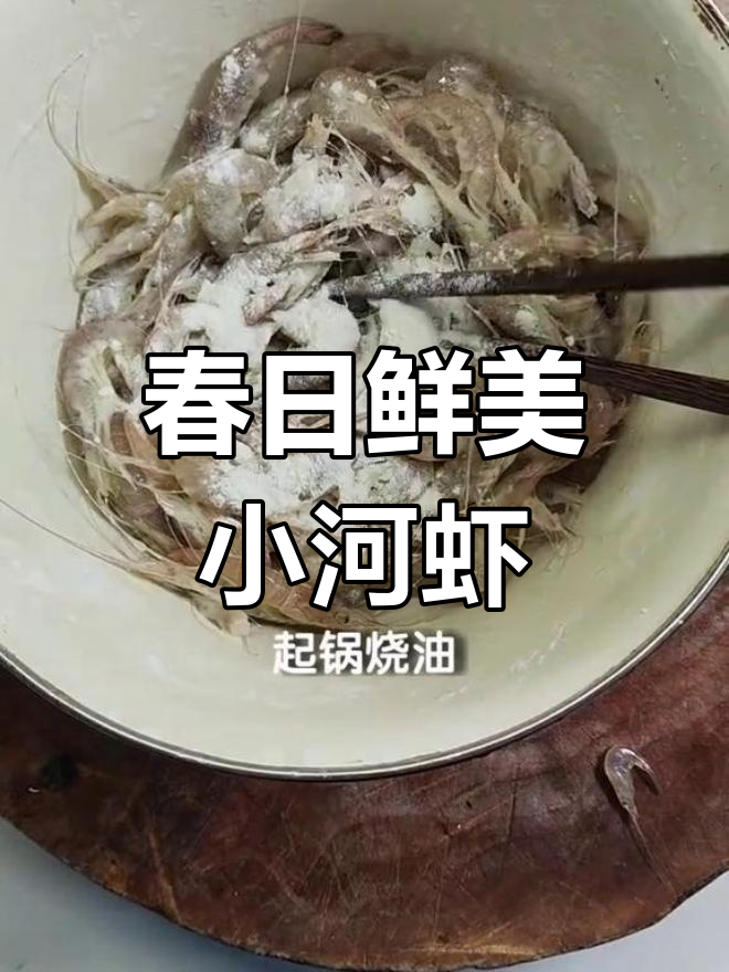 春季小河虾,酥脆炸制,搭配大饼,尽享春日美味!