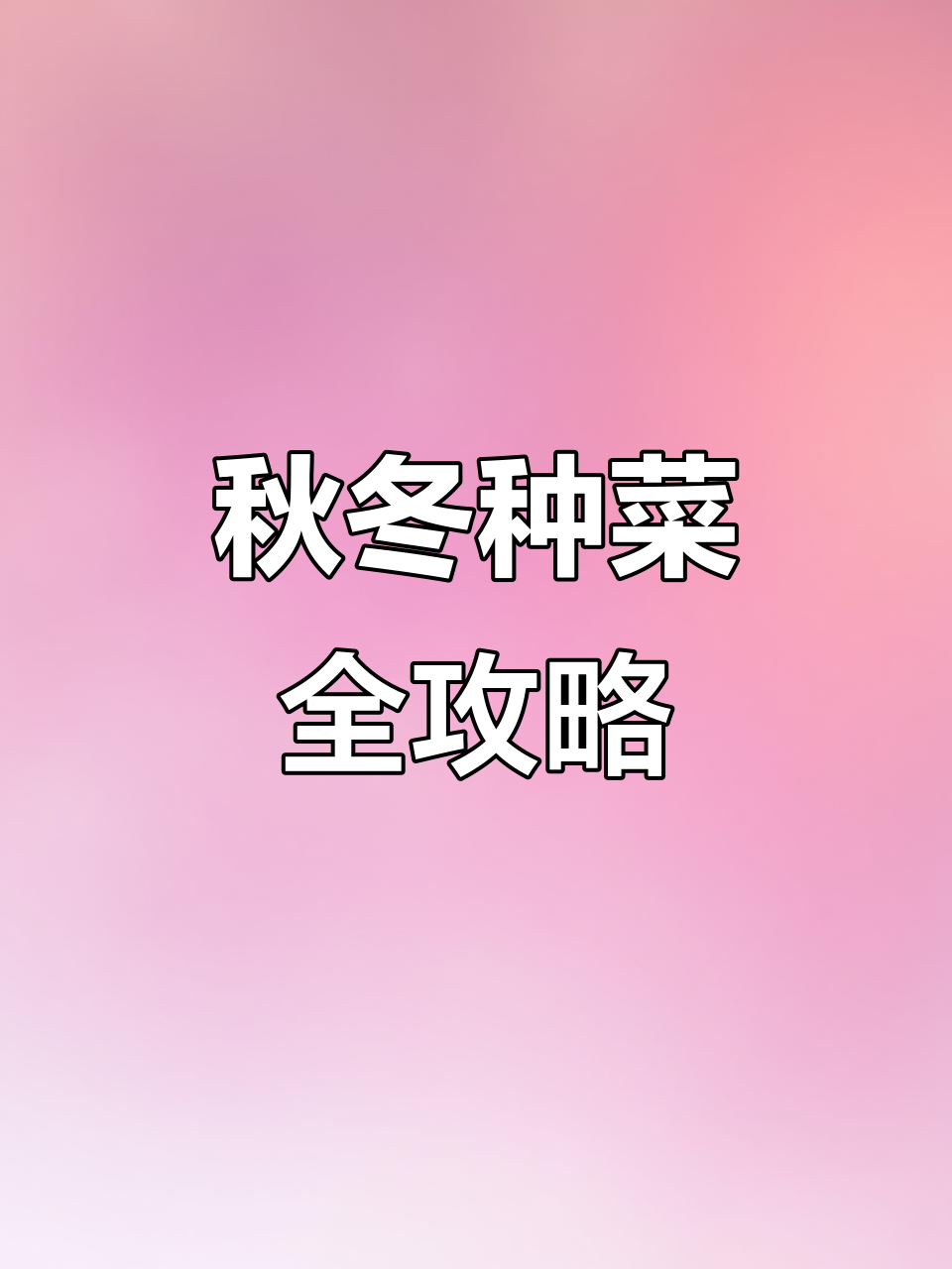 2025年秋季蔬菜种植时间表,轻松掌握每样菜的播种时机