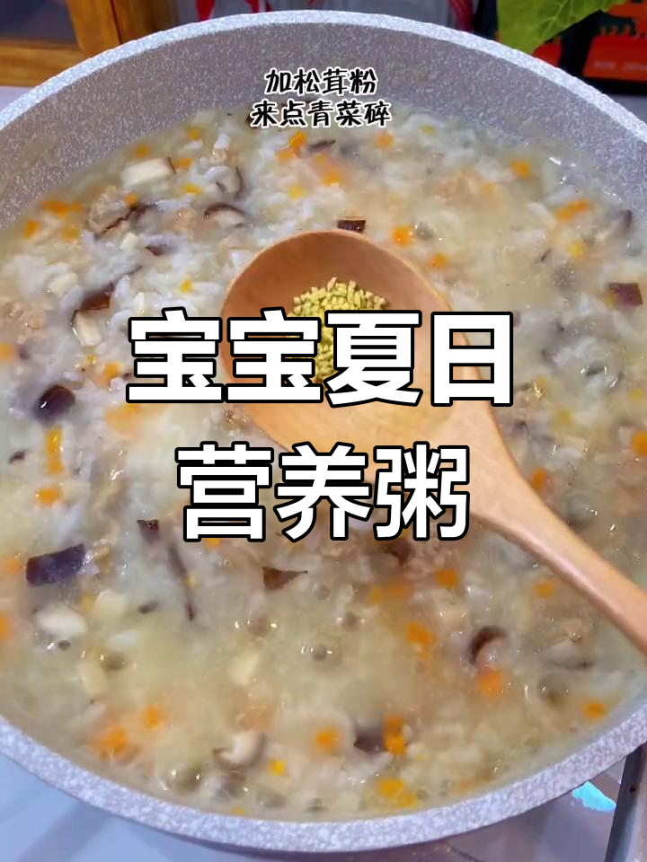夏季宝宝蔬菜瘦肉粥,营养更丰富