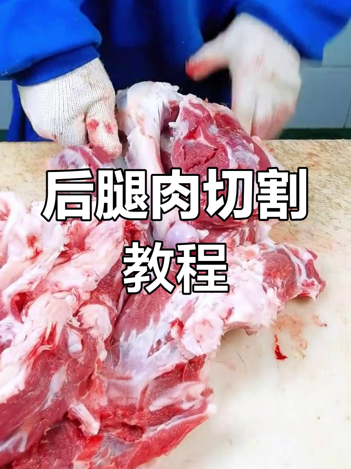 羔羊后腿去骨分割技巧,手切六分体详解