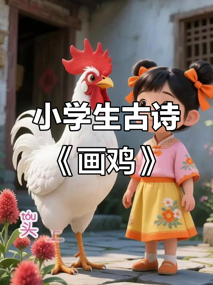 小学一年级必背古诗《画鸡》:诗意启蒙,学古诗词