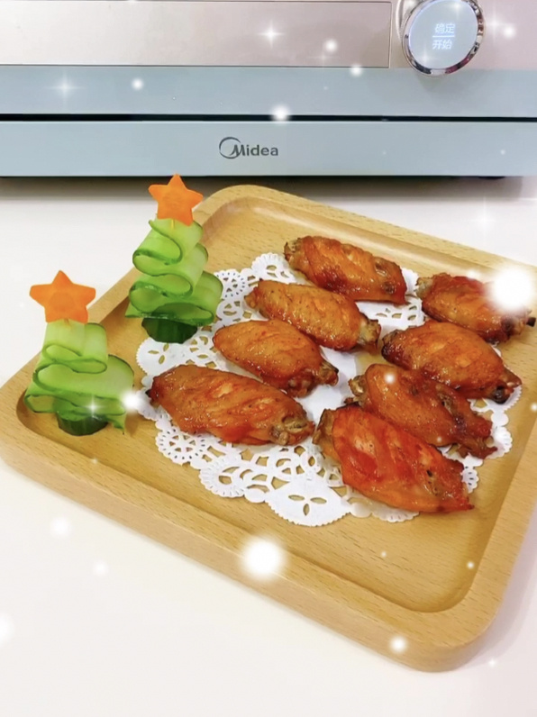 鲜嫩多汁的鸡翅+圣诞摆盘小技巧