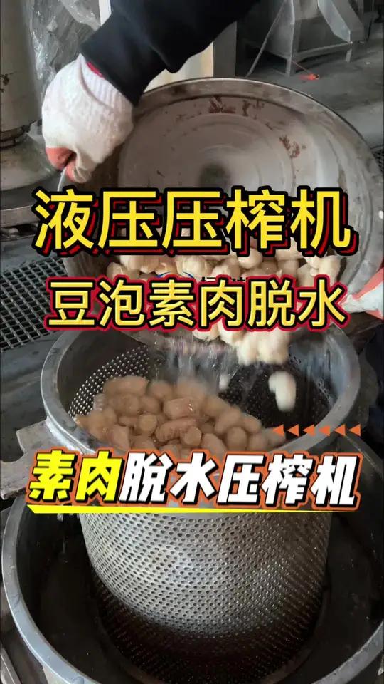 素肉压榨脱水机 豆泡压榨脱水机 素肉脱水机 拉丝蛋白压榨脱水设备 各种豆制品 面筋泡 脱水