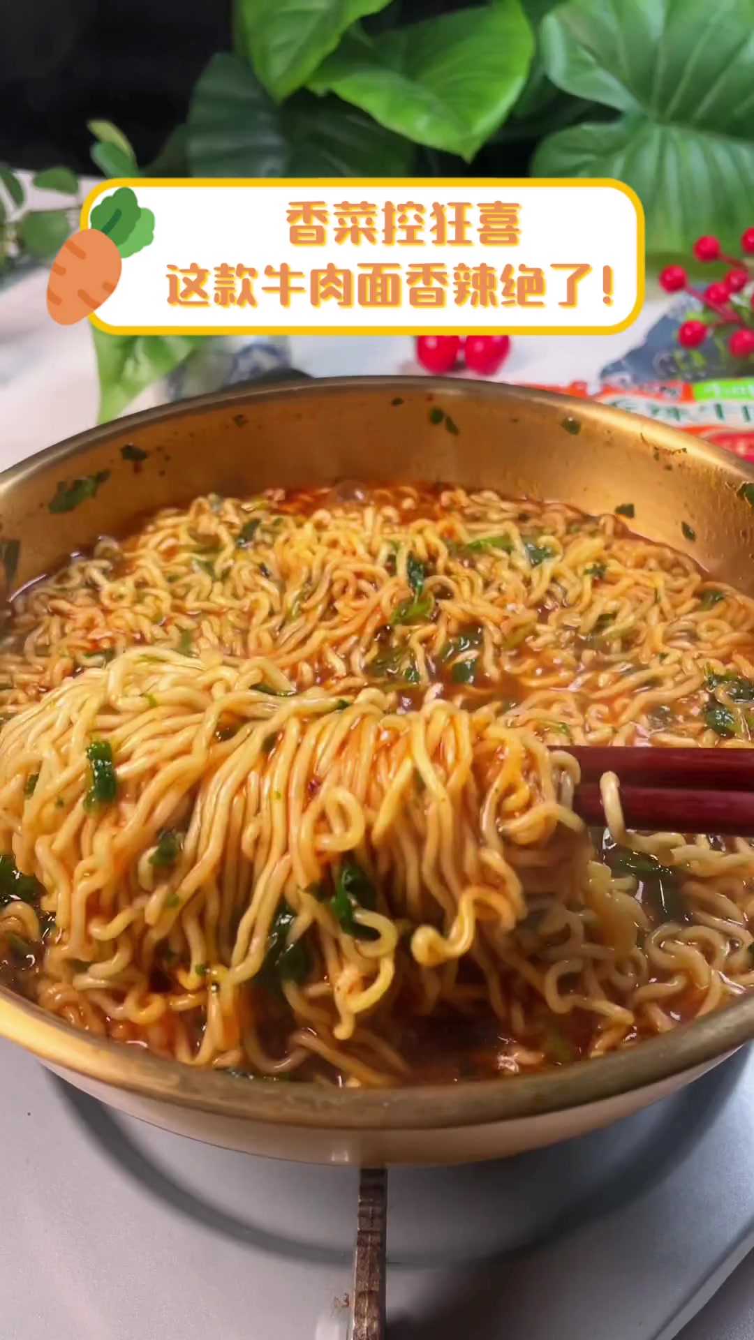 香菜控狂喜,这款牛肉面香辣绝了!