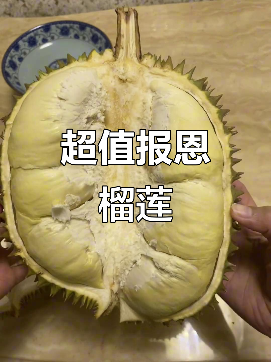 火山榴莲开箱，50%出肉率惊艳！薄皮大快朵颐