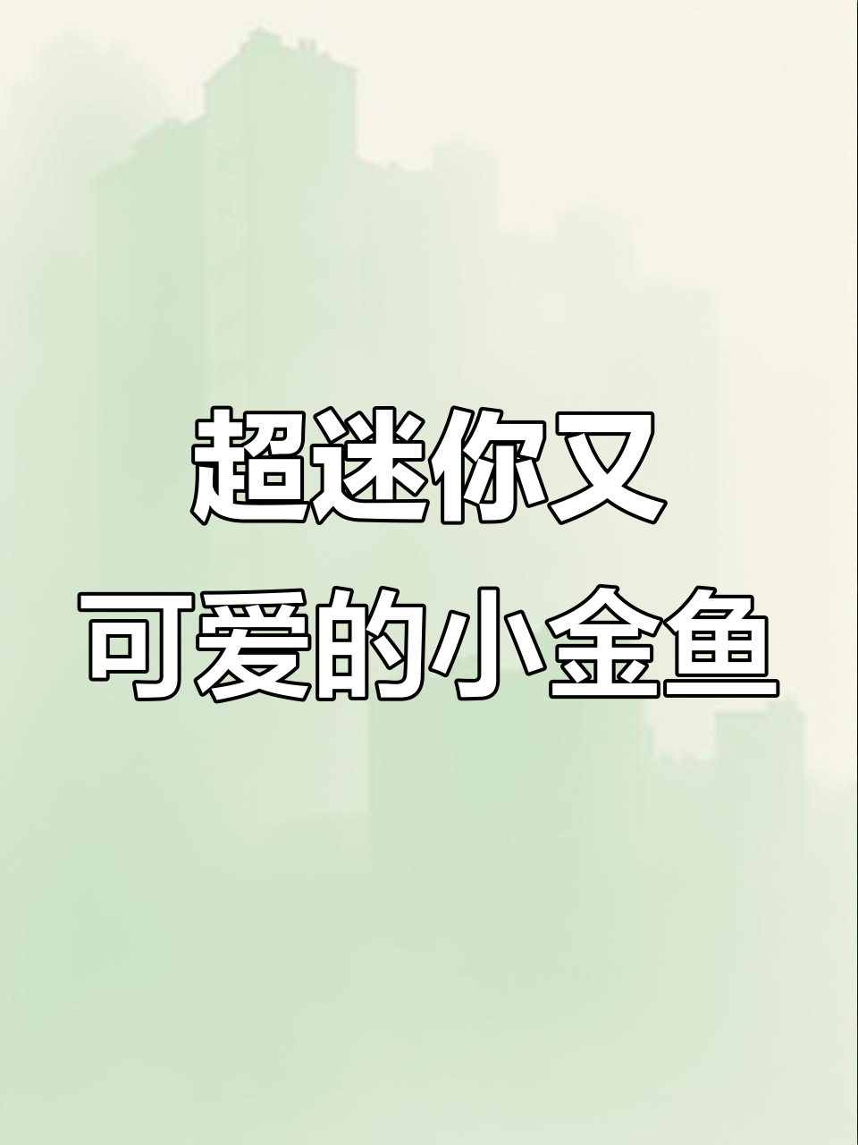 迷你小金鱼手工DIY,超可爱!