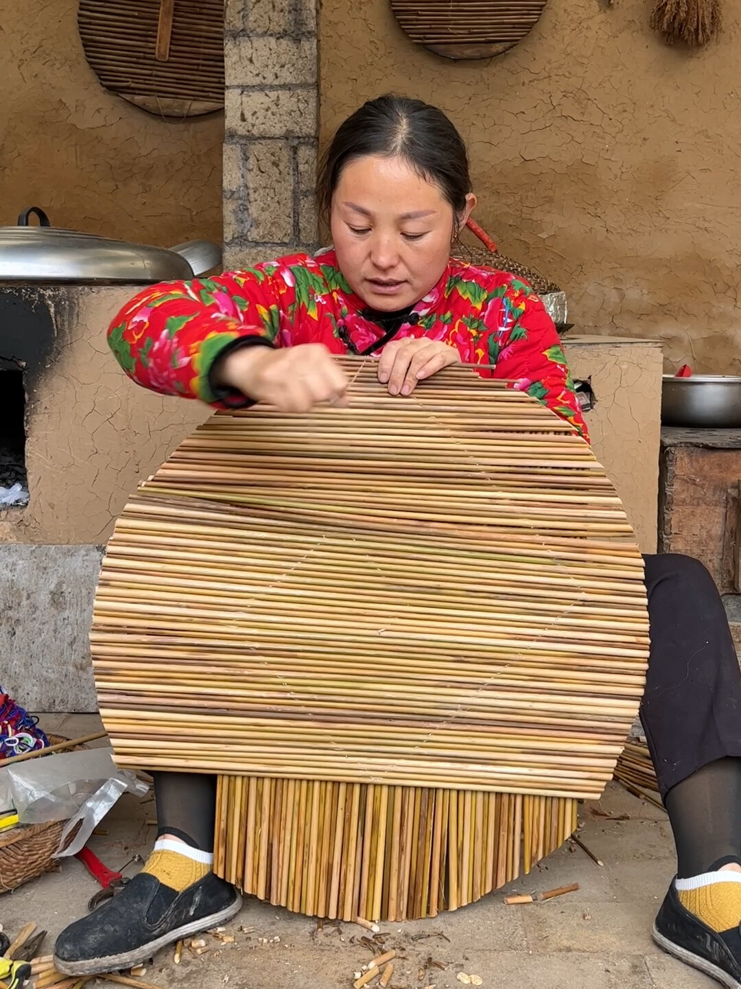 纯手工制作饺子盖帘