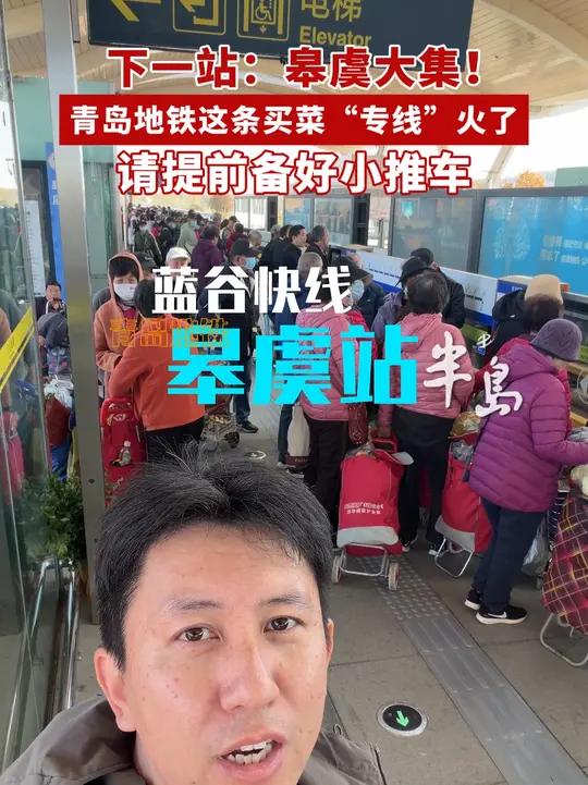 下一站:皋虞大集!青岛地铁这条买菜“专线”火了,请提前备好小推车(半岛全媒体记者 孟达 编