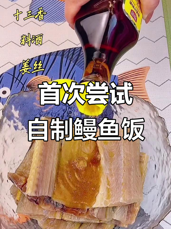 自制鳗鱼饭,第一次做有点咸了