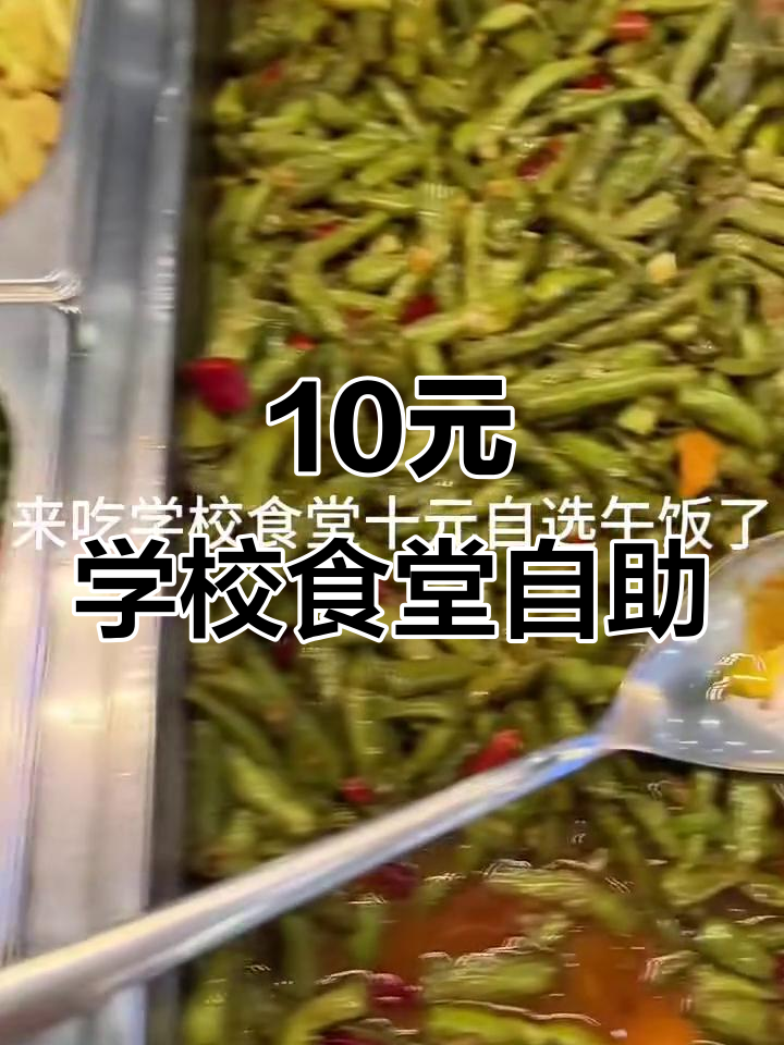 学校食堂大快朵颐,十元自选午餐超值体验