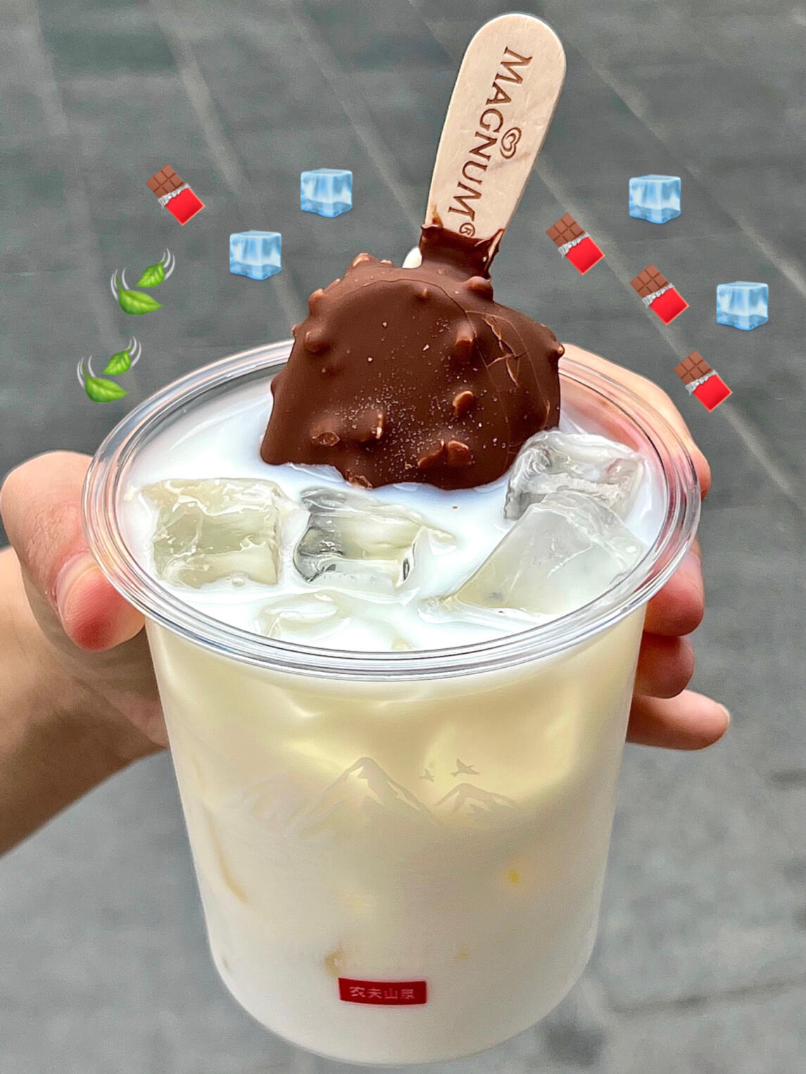 在济南!浅浅diy个冰吸薄荷巧克力奶茶!