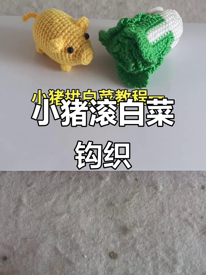 小猪拱白菜钩织教程,轻松学会这个可爱小动物