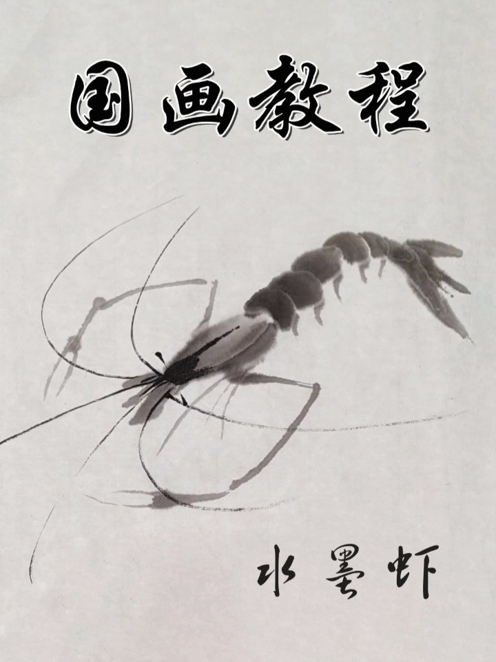 国画水墨虾详细教程,一笔一画教细节