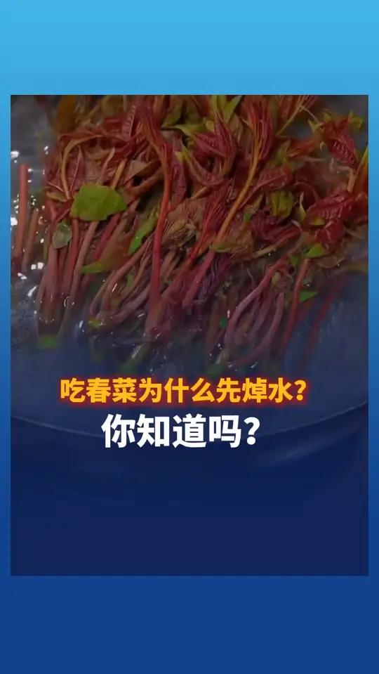 吃春菜为什么先焯水?你知道吗?