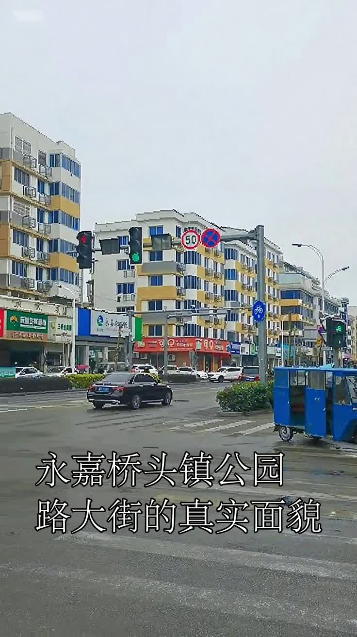 永嘉桥头镇公园路大街的真实面貌