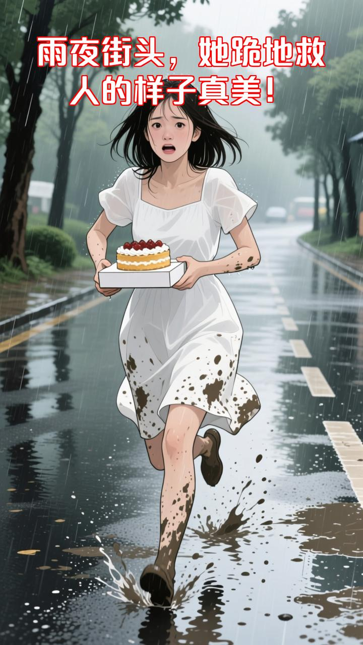 雨夜老人摔倒无人扶，穿白裙的她跪地急救反成“网红”