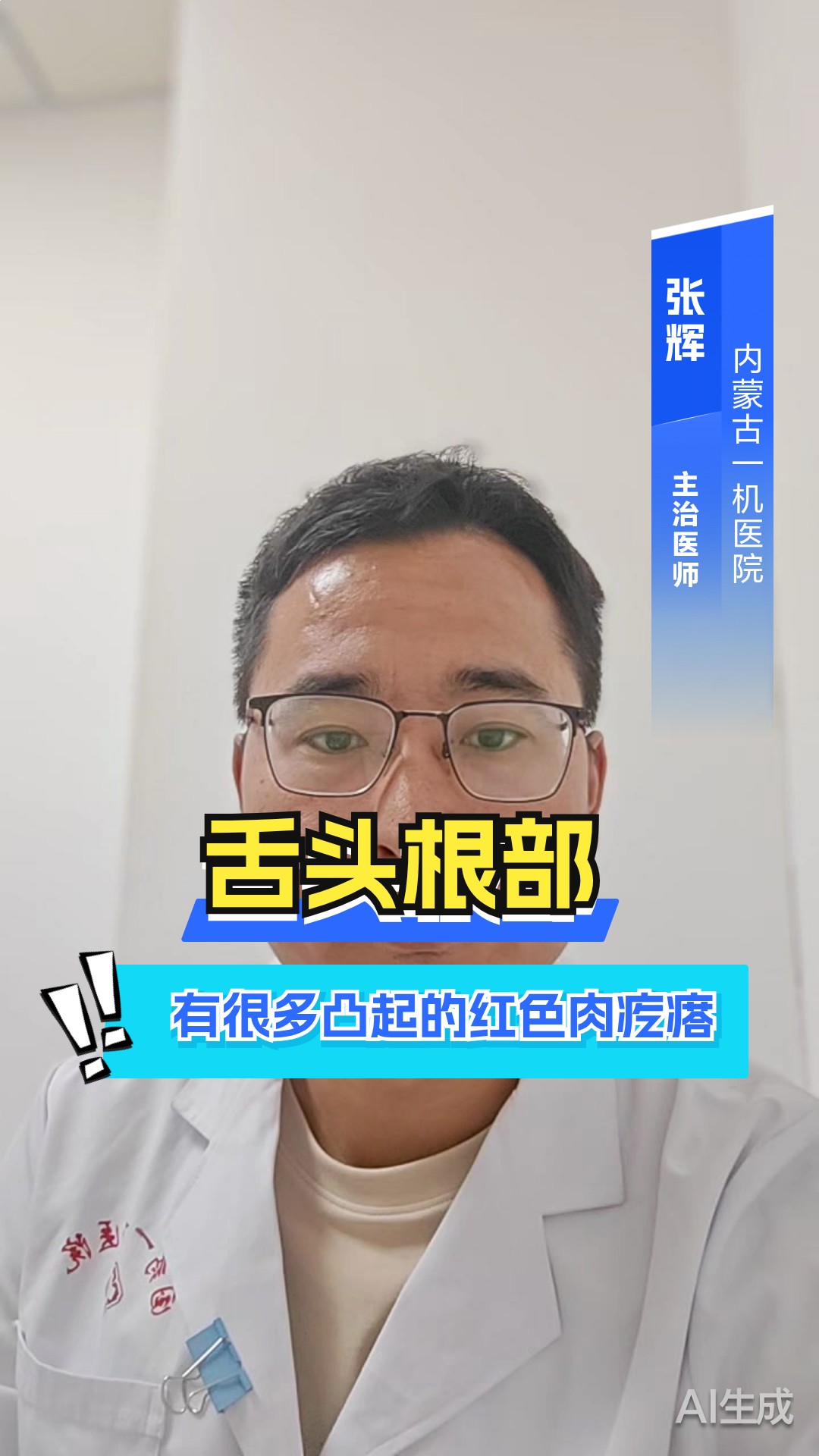 舌头根部有很多凸起的红色肉疙瘩