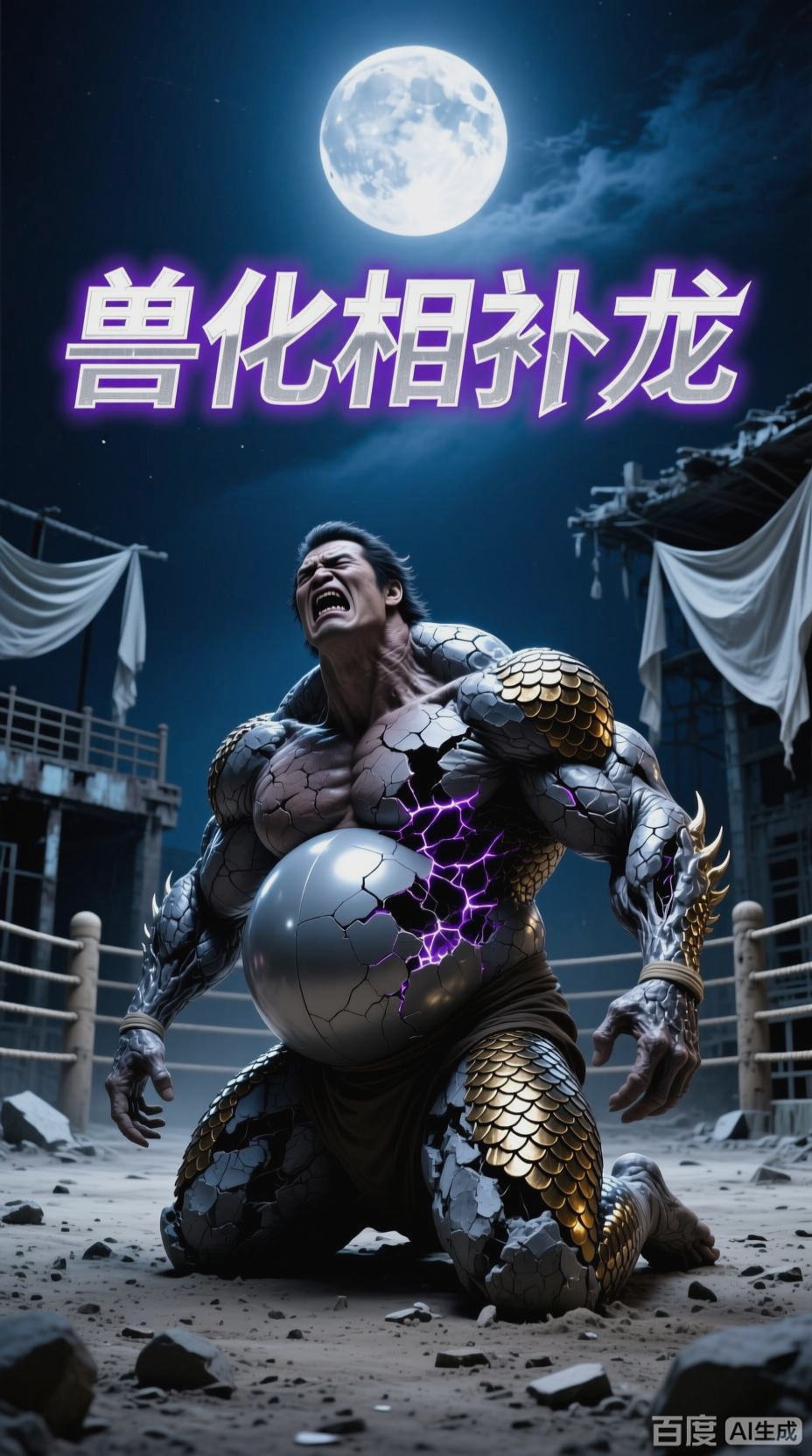 男子兽化变形,巨型相扑龙现世