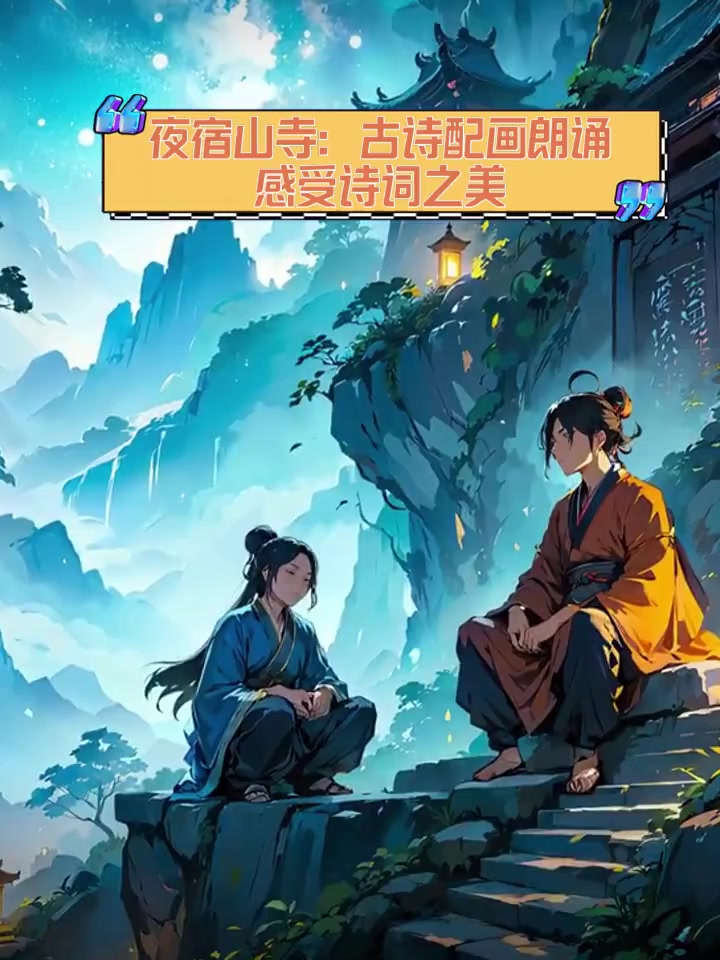 夜宿山寺:古诗配画朗诵,感受诗词之美