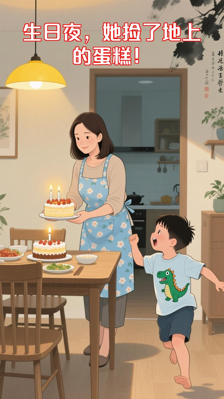 八岁生日蛋糕落地,她偷吃后当晚进了医院!