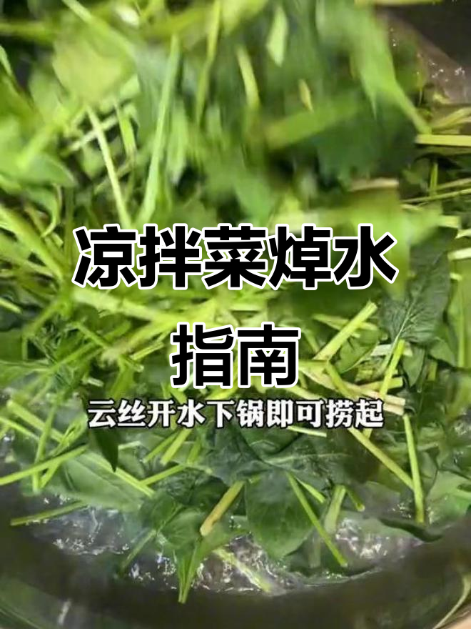 凉拌菜焯水时间全攻略,掌握这些技巧让你做菜更轻松