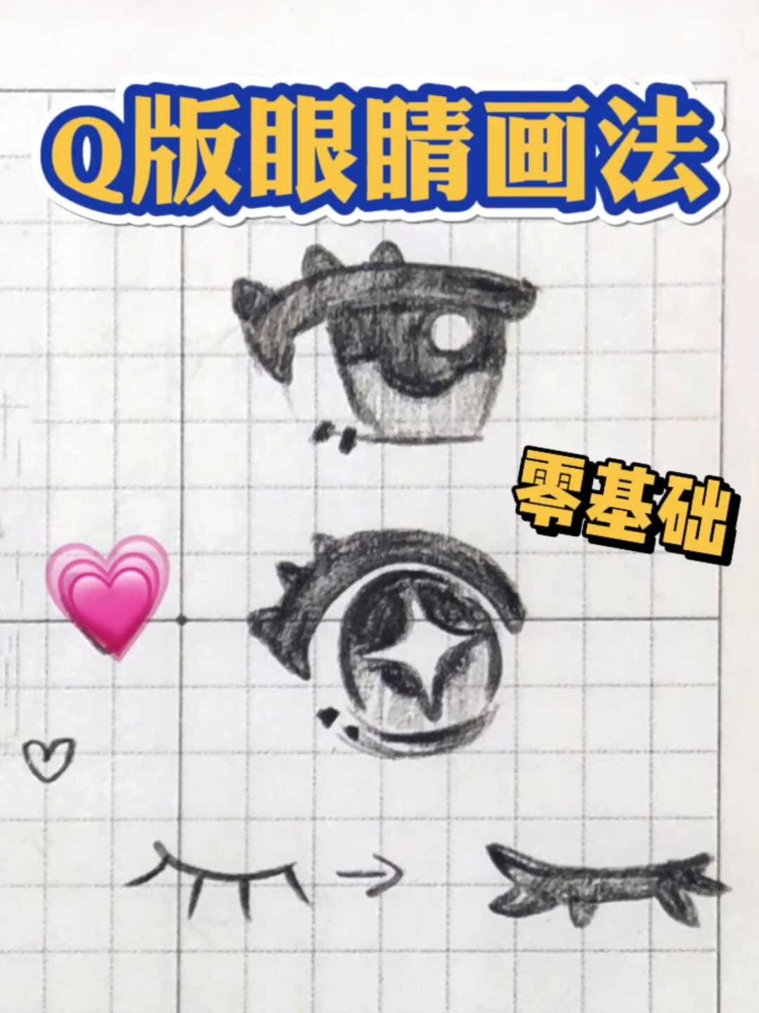 初学者怎样画Q版卡通眼睛?