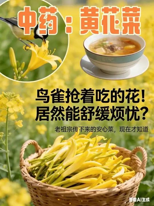 黄花菜-萱草：老祖宗传下来的安心菜，现在才知道 中药材创作者中心创作灵感热门话题榜涨知识