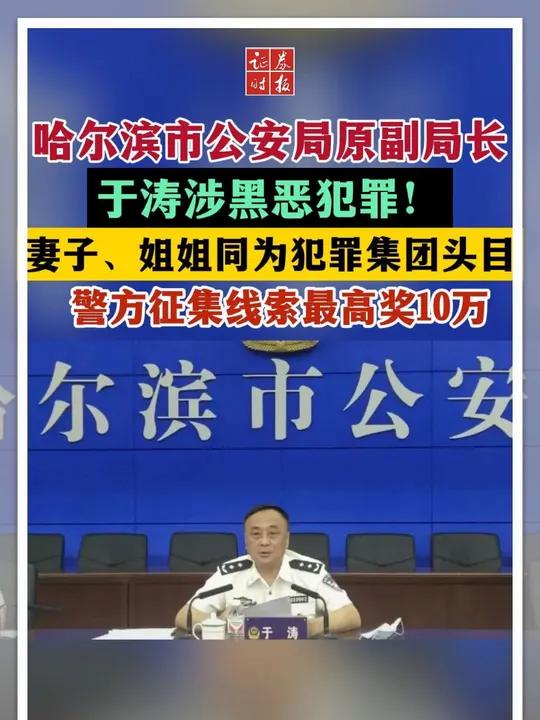 哈尔滨原副局长涉黑,正义绝不缺席!反腐倡廉 打击黑恶势力