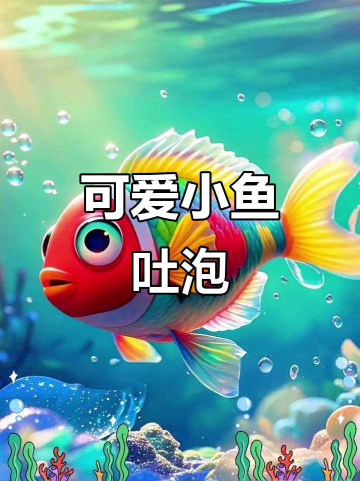 小鱼吐泡泡,萌态十足