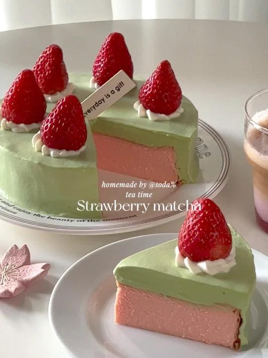 春日梦幻樱花抹茶芝士蛋糕少女心满满