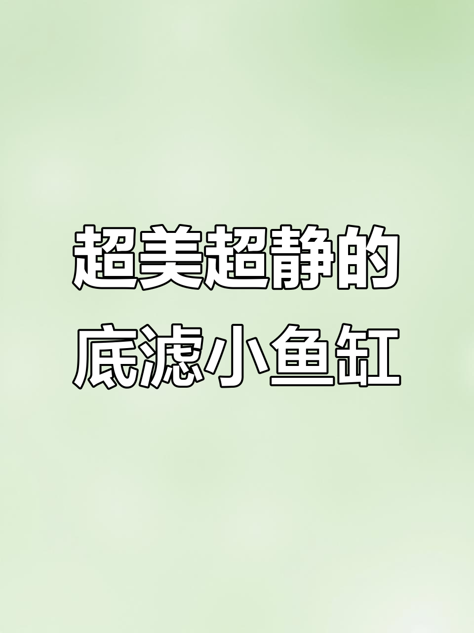 极窄底滤桌面鱼缸,静音过滤效果惊艳!