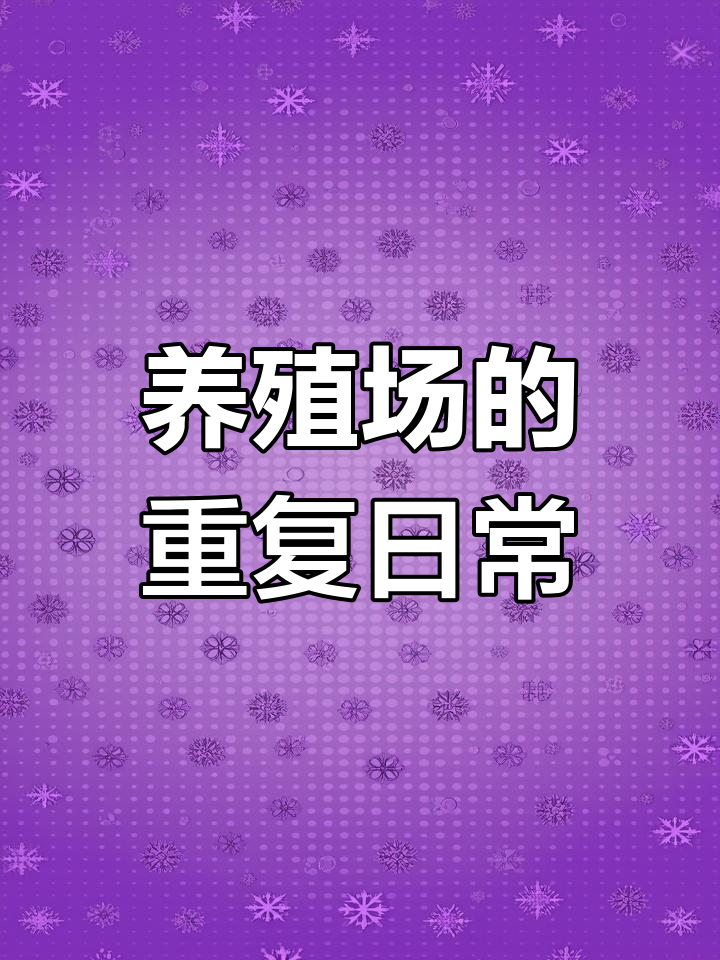 养殖场工作三天,枯燥无味但生活充实