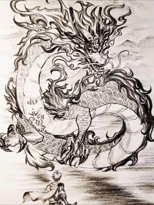 这个神龙真的有点东西 手绘神龙杖剑传说杖剑传说手游杖剑传说公测