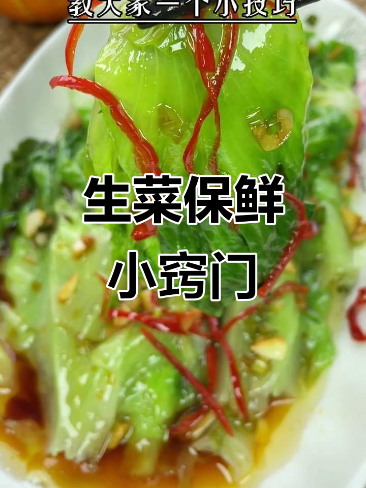 饭店生菜保鲜秘诀,几小时依旧翠绿!