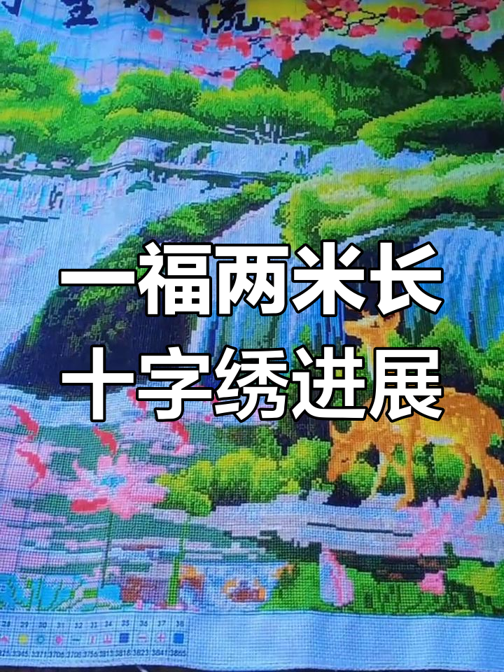 十字绣完成一半,满心期待接下来的精彩