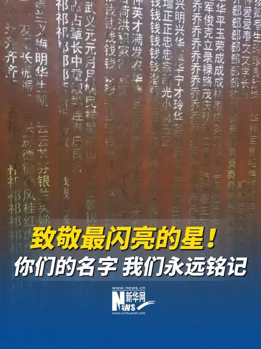 致敬最闪亮的星!你们的名字,我们永远铭记。活力中国调研行(新华网 吕翔)