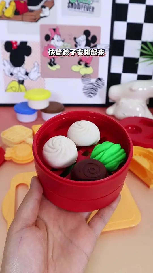 一起陪孩子玩各种中华点心彩泥吧,不仅能打发无聊的时间,还能锻炼动手能力 玩过家家 手工di