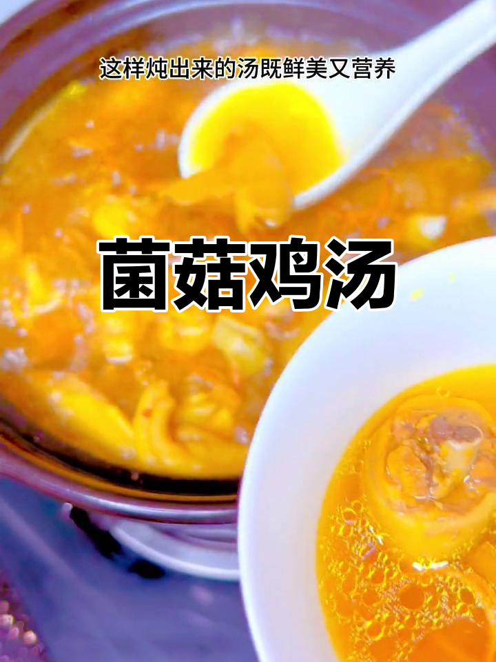 菌菇炖老母鸡,鲜香美味家常做法