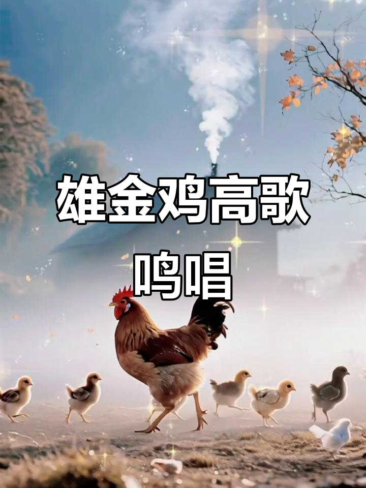 金鸡报晓，雄伟公鸡唤醒大地